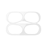 StyleDesign Stofbescherming, sticker, compatibel met Apple AirPods Pro, metaalstofbescherming, sticker, skins in zilver