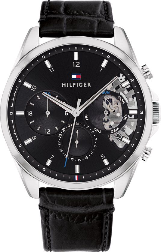 Tommy Hilfiger TH1791796 Heren Horloge - Blauw/Grijs - 46 mm