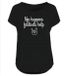Sprüche The Cotton Group Uitspraken Life Happens - Festivals Help Dames T-shirt - Zwart - L