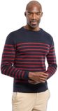 Armor-Lux Goulenez Trui Heren XXL Gestreept Wol Blauw/Rood