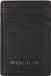 Police PT16-08536 Creditcard etui leer 7 cm met geldclip - 3 Sleuven - black