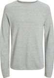 JACK & JONES Jack and Jones Grijze Trui Katoen Ronde Hals Slim Fit - M
