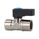RIEGLER 103326-371.204 Mini kogelkraan, draaigreep, messing vern., G 1/2 IG/R 1/2 AG, 1 stuk
