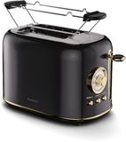 Klarstein Victoria toaster - Broodrooster voor 2 sneetjes, 800 W, 7 bruiningsstanden, ontdooien & opwarmen, broodjeshouder, uitneembare kruimellade