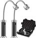Lampe de barbecue sans marque, kit d'éclairage de barbecue magnétique pour extérieur - Angle de rotation de 360 degrés - Fonctionne à piles - 2 pièces noir accessoires de barbecue