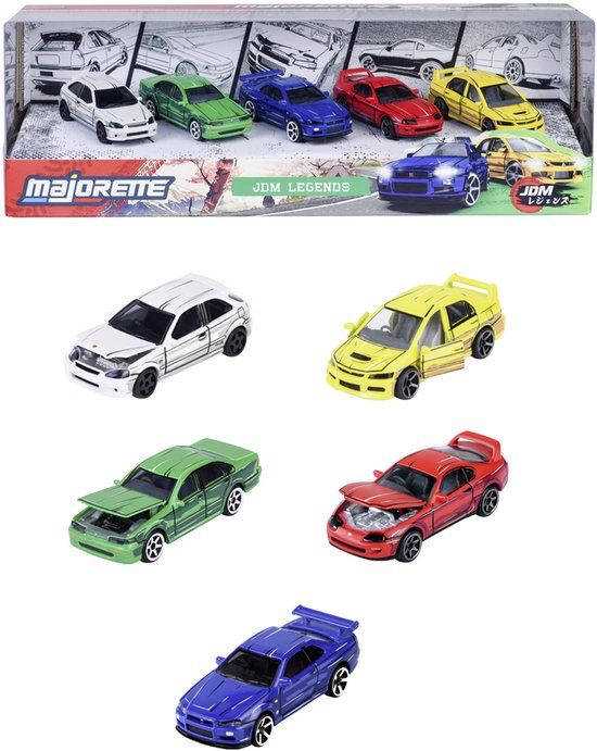 Majorette - Geschenkdoos modelauto's JDM legends - schaal 1:64 - 8504105000