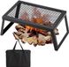 Latios BBQ Grill au charbon de bois - Barbecue de table pliable - Portable - Noir