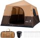 VEVOR Campingtent voor 8 Personen, Opblaasbare Familietent met Oplaadbare Pomp, TPU-Luchtslang en 4 Gaasramen, Beige