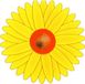 Sunnydays Fruitvliegjes val zonnebloem raamsticker - 3x stickers - geel - diameter 8,5