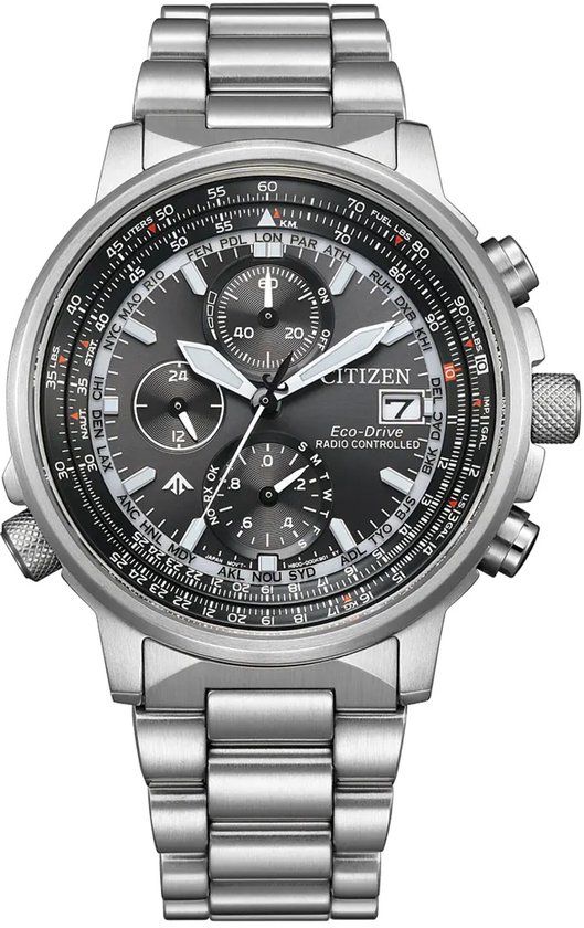Citizen Promaster Sky AT8300-58E Horloge - Staal - Zilverkleurig - Ø 41 mm