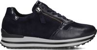 Gabor 528 Sneakers Dames Blauw Suède Lage Sneakers Ritssluiting Plateauhak Maat 36
