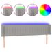 VidaXL Hoofdbord Lichtgrijs Polyester, Hout 183x16x78 mm