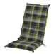LIVARNO HOME Coussin haut dossier Valencia / Miami, avec rembourrage confortable de 8 cm. (à carreaux/vert)