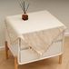 Sans marque Table de chevet, housse de table, tissu à carreaux, couvre-meubles, table de chevet, housse de table (60 x 60 cm)