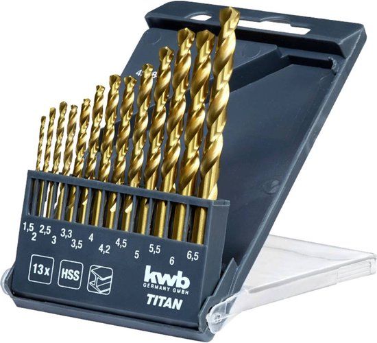 kwb 429844 HSS Metaal-spiraalboorset 13-delig DIN 338 Cilinderschacht 13 stuk(s)