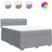 Prolenta Maison Exclusive - Sommier À Lattes De Lit Avec Matelas Gris Clair 140x190cm Tissu