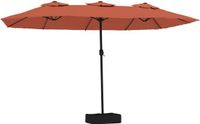 vidaXL Parasol dubbel dak 449x265 cm terracottakleurig