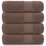 GC GAVENO CAVAILIA Set van 4 handdoeken, kleurecht, 700 g/m², premium kwaliteit, extra absorberend, 100% katoen, Egyptisch, camel