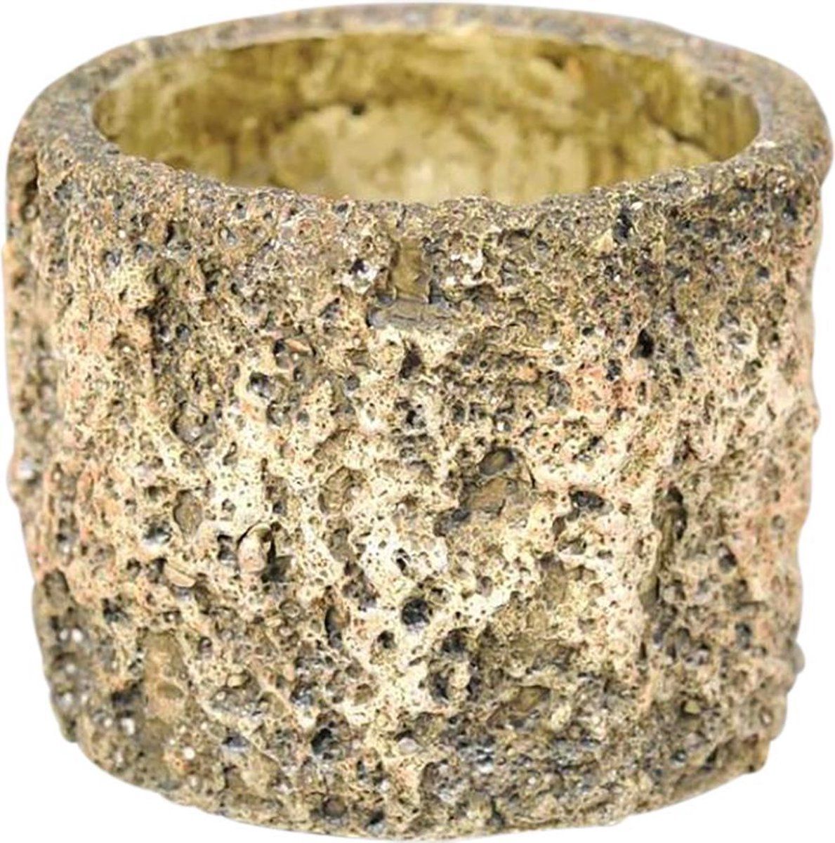 Rasteli Bloempot Cement Groen-Beige D 16.5 cm H 13 cm