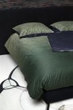MOOOI Katoensatijn Hoeslaken 90x200 Blauw