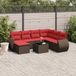 Maison Exclusive - Ensemble de jardin 8 pièces, avec coussins, marron, en polyrotin