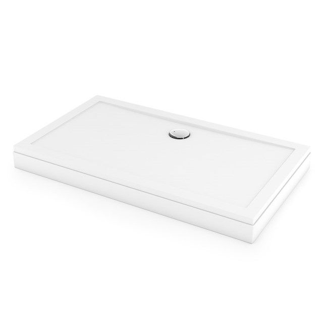 Maxaro Hoge Douchebak 140x80cm Rechthoek SMC Hoogglans Wit
