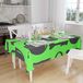 Bonamaison Tafelkleed, Anti-Mold, Sneldrogend, Waterdicht, 100% Polyester Tafellaken, Neon groene rook, 140 x 160 Cm