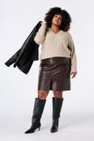 MS Mode Rok Rok met split - Bruin - Maat 44