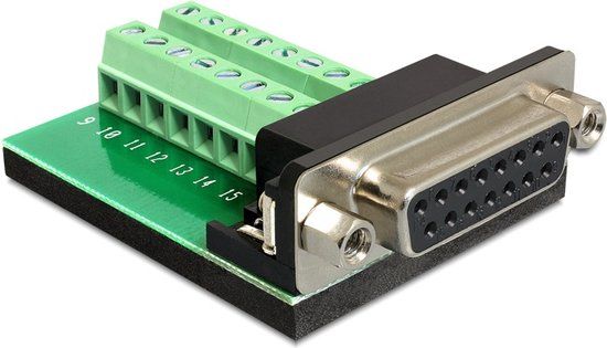 Delock Adapter Sub-D 15 Pin Gameport Buchse - Terminalbloc