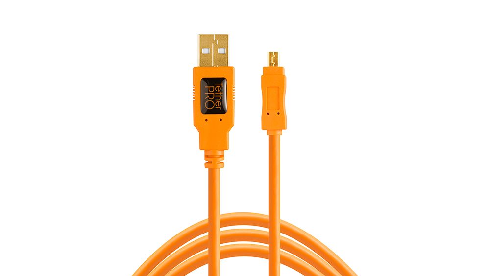 Tether Tools TetherPro USB 2.0 A to Mini-B 4.6m Orange Cable