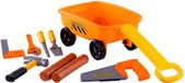 Cavallino Chariot de transport Orange avec Outils et Bûches, 9 pièces.