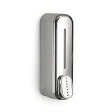 GEDY Mullet desinfecterende zeep- en geldispenser 350 ml, verchroomd oppervlak, afmetingen 22 x 6,3 x 9 cm en gewicht 0,205 kg