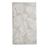 Fusion - Badlaken met natuurlijk blad (90 x 150cm) - 100% katoen - superzacht - tropische palmbladeren handdoek - linnen en witte badhanddoek/badlaken - natuurlijke badkameraccessoire - Matteo