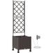 Maison Exclusive - Jardinière avec système d'arrosage et roulettes, couleur marron, en plastique PP