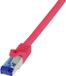 LogiLink C6A114S RJ45 CAT 6A S/FTP 20.00 m Rood 1 stuk(s)