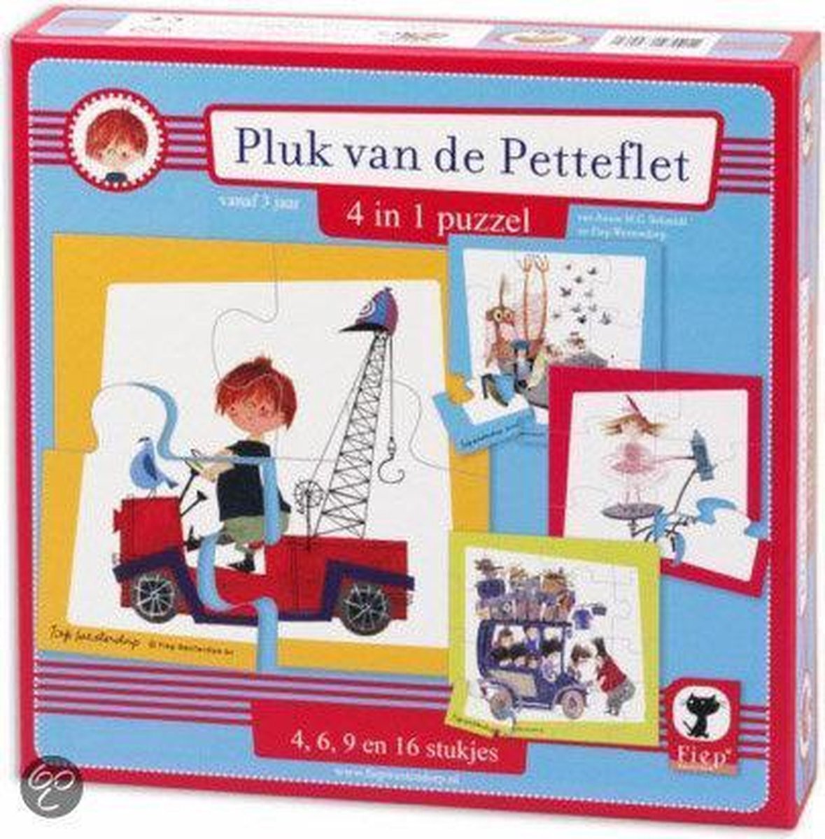 Bambolino Pluk van de Petteflet 4 in 1 puzzel