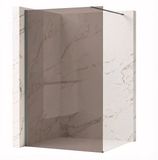 REA Flexi Brown - Douchewand - Titanium - 120 Rookbruin Glas 8 mm - 120x120x195cm