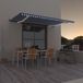 Maison Exclusive - Parasol rétractable manuellement avec éclairage LED, 500x300 cm, bleu et blanc