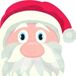 Merkloos Kerst servetten - 12x st - Kerstman hoofd vorm - 33 x 33 cm - papier - kerstdiner wegwerpservetten