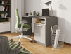 Bureau PIKA 1 porte blanc/gris clair