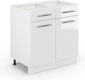 Vicco Fame-Line Keukenonderkast – 80 cm zonder werkblad Wit Hoogglans