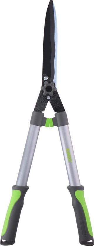 Kinzo Heggenschaar - 65CM - met Llaflon Bladen - Extra Sterk - Roestbestendig - Non-Stick Bladen - Grijs/Groen