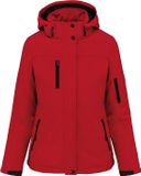 Kariban Gewatteerde softshell damesparka met capuchon K651 - Red - L
