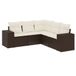 vidaXL 6-delige Loungeset met kussens, polyrattan, bruin