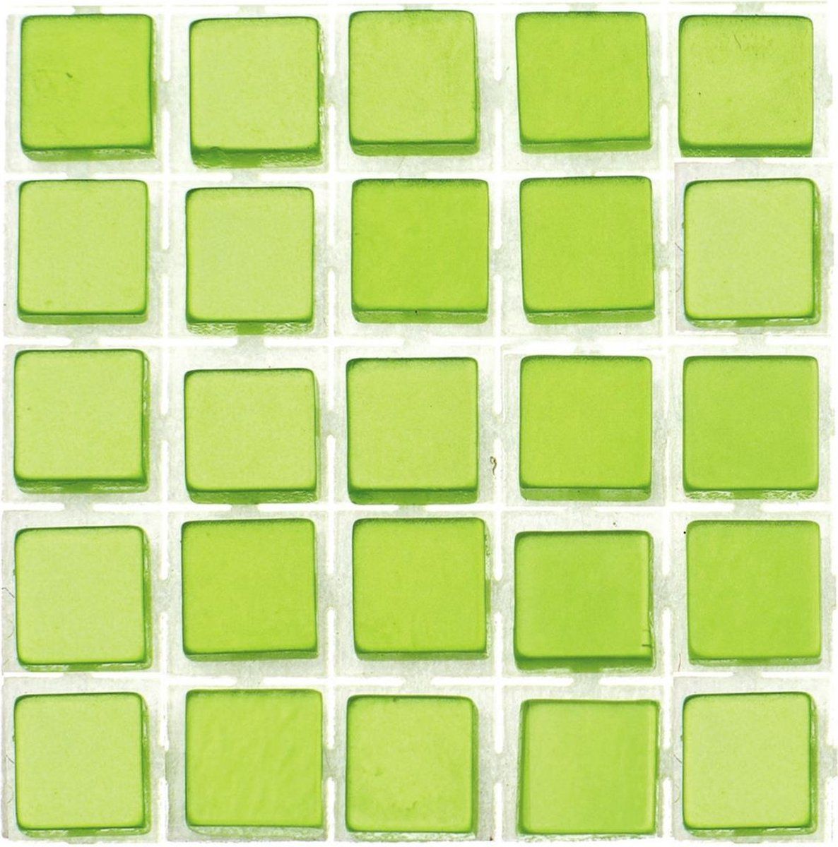 Glorex Hobby Mozaïek Steentjes Lichtgroen 5x5x2mm - 119 stuks