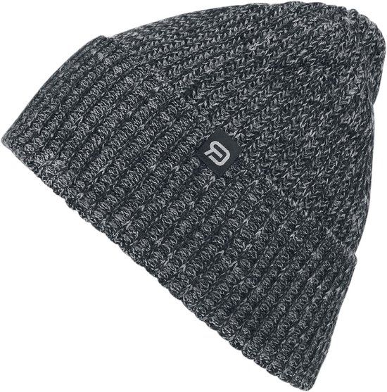 R.E.D. Rock-Engineered Design Beanie - Unisex - One size - Acryl - Zwart/Grijs