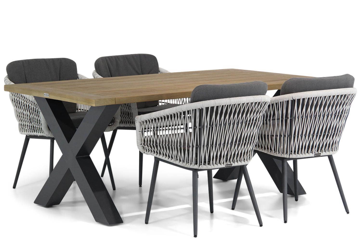 Lifestyle Garden Furniture Lifestyle Western/Cardiff 180 cm dining tuinset 5-delig