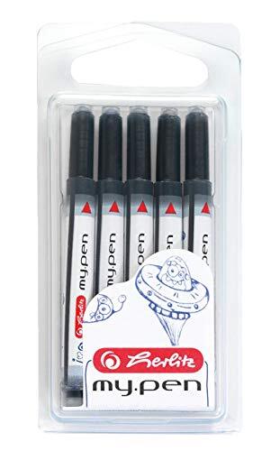 Herlitz 11378999 rollercartridges my.pen, 5 stuks, blauw