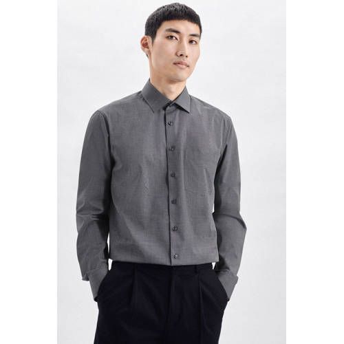 Seidensticker Regular Fit Overhemd - Grijs