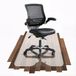 COSYLAND Bureaustoelmat, 1,2 mm, vloerbescherming, bureaustoel, opvouwbaar, pvc, transparant, antislip, parket, 90 x 120 cm